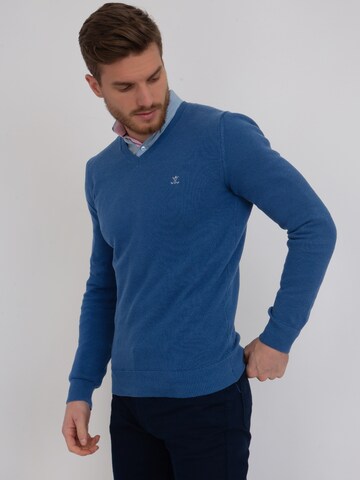 Sir Raymond Tailor Sweater 'Svend' in Blue