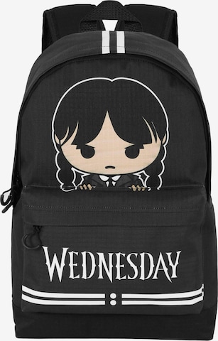 Wednesday Backpack 'Wednesday Adams' in Black: front