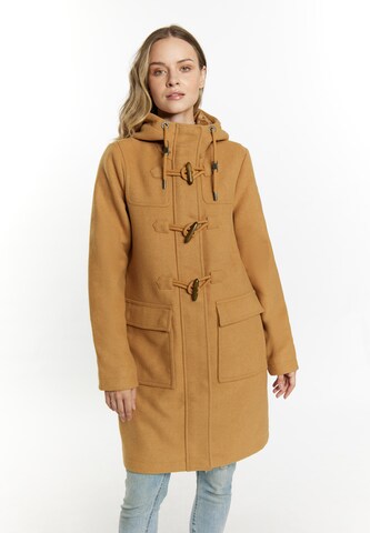 DreiMaster Vintage Between-Seasons Coat in Brown: front