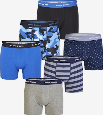 Happy Shorts - Boxers ' Camou-Prints ' em azul: frente