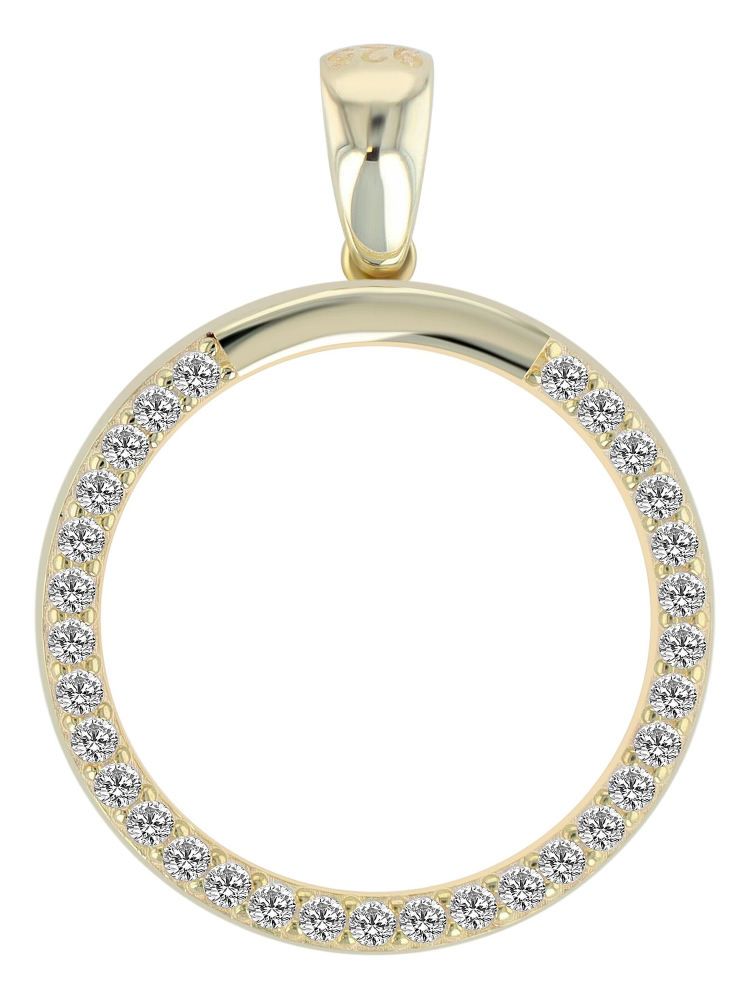 Akzent Pendant '"Lupita" aus 925 Sterlingsilber, rhodiniert, langlebig' in Gold