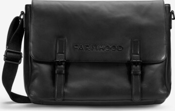 Farmhood Document Bag in Black: front