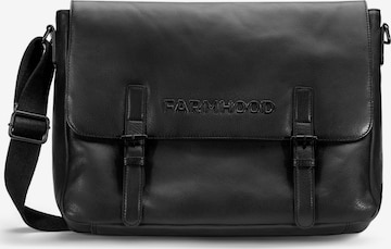 Farmhood Document Bag in Black: front