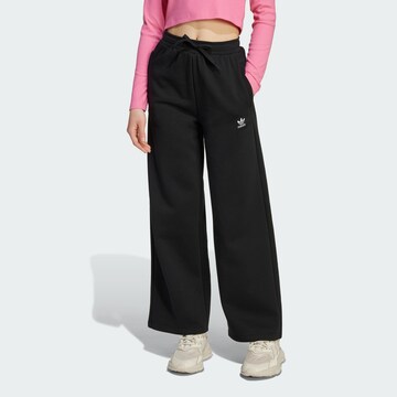 ADIDAS ORIGINALS Wide leg Trousers in Black: front