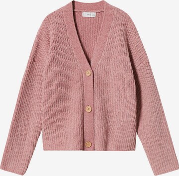 MANGO KIDS Knit Cardigan 'Souffle' in Pink: front