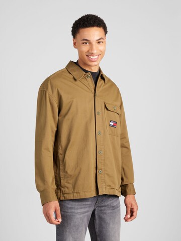 Tommy Jeans Regular Fit Hemd in Grün: Vorderseite