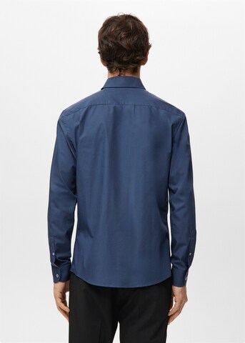 MANGO MAN Regular fit Button Up Shirt 'Play' in Blue