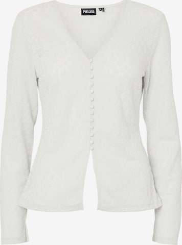 Giacchetta 'PCBaisy' di PIECES in bianco: frontale