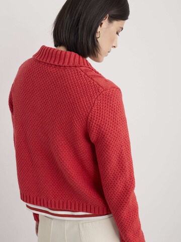 Seasalt Cornwall Gebreid vest 'Forest Ridge' in Rood