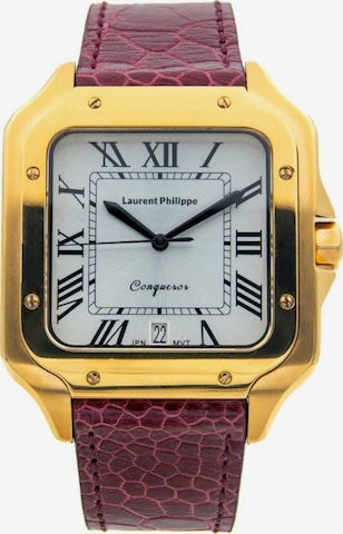 Montre à affichage analogique 'Conqueror The Golden Empress Dark Orchid' Laurent Philippe en violet : devant