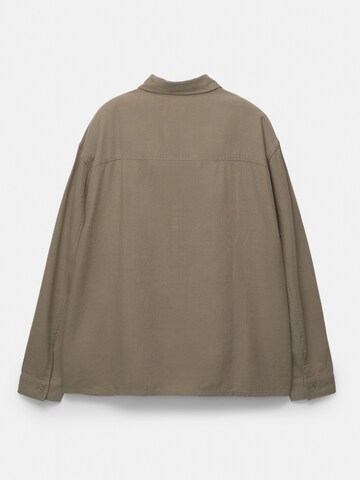 Pull&Bear Comfort fit Koszula w kolorze szary