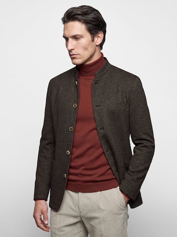Thomas Goodwin Regular fit Colbert in Bruin: voorkant