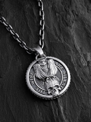 Pendentif 'THE WISE ARE SILENT' REYTEL en argent