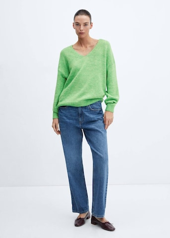 MANGO Пуловер 'Kim' в зелено