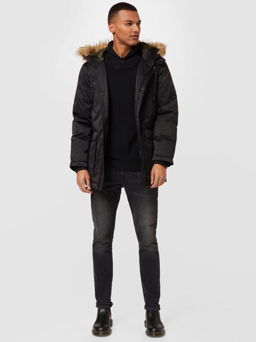 BLEND Zimní bunda – černá