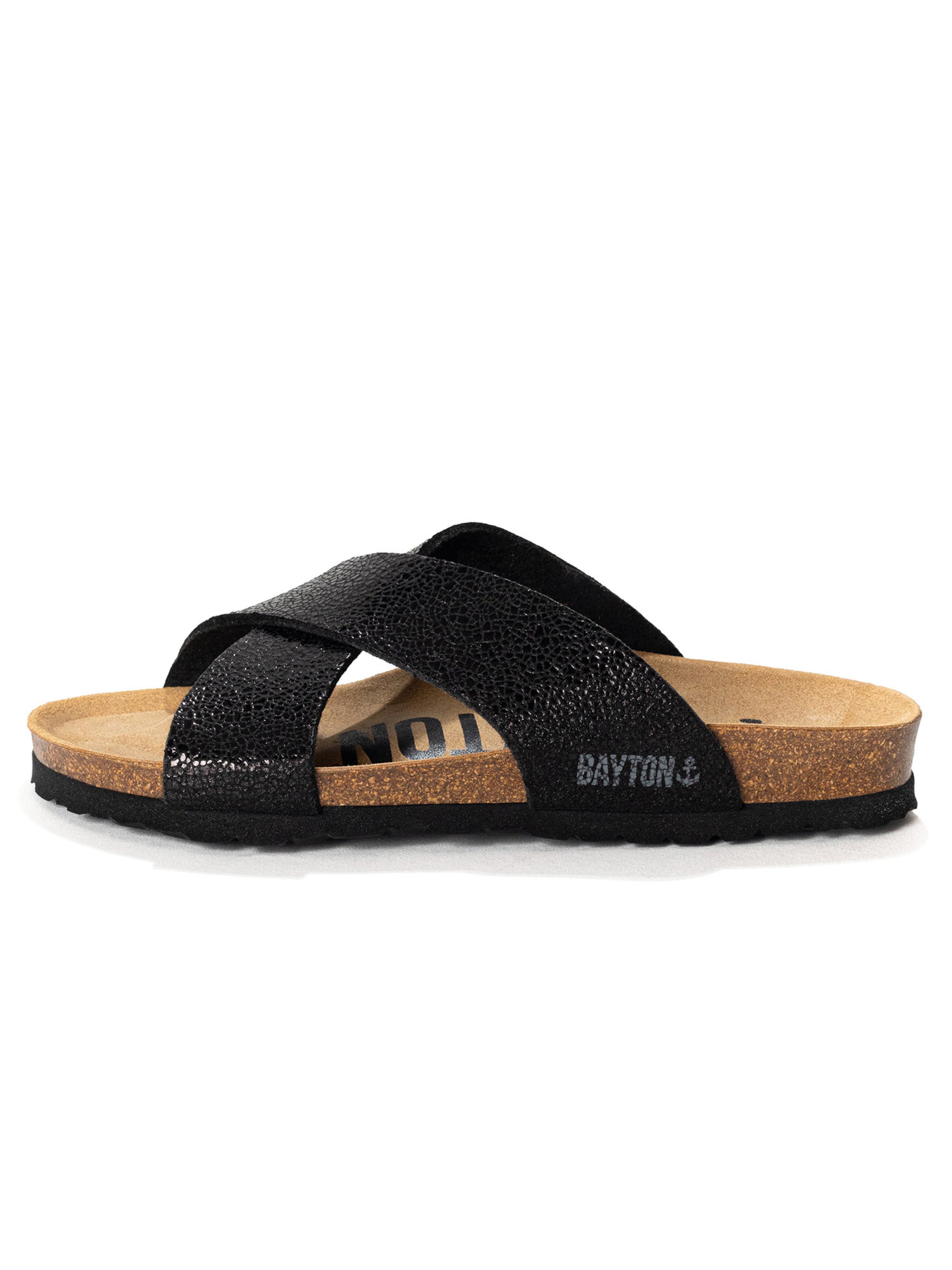 melns Bayton Ādas čības 'GOMERA': no priekšpuses