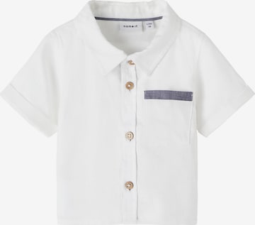 Coupe regular Chemise NAME IT en blanc : devant