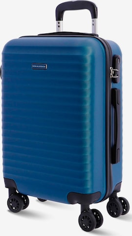 Don Algodon - Carrito 'DON ALGODON - Maletas de Viaje Cabina - Maleta 55x40x20 - Maletas de Viaje - Maleta de Cabina Resistente Ryannair - Trolley Equipaje para Avion con 4 Ruedas de 360º y candado' en azul: frente