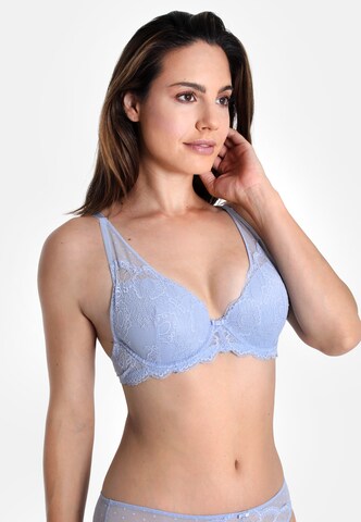sassa T-Shirt Schalen-BH 'RECENT VIEWPOINT' in Blau