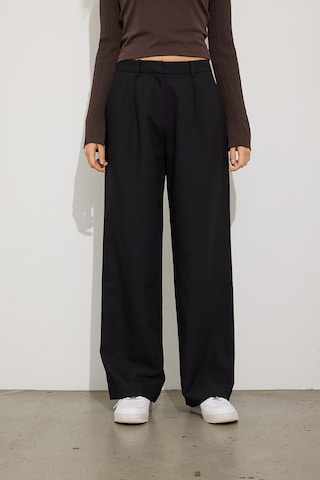 Envii Loose fit Pleat-Front Pants in Black: front