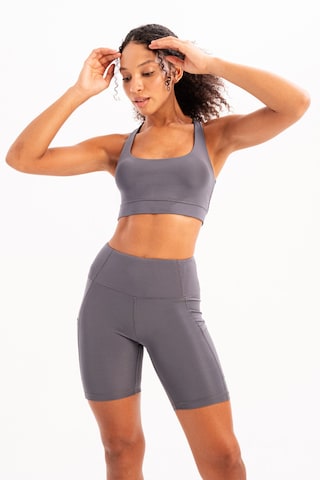 Justever Bustier Sport bh in Grijs: voorkant