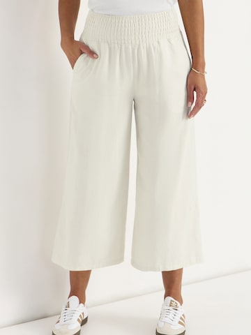 Cellbes of Sweden Loosefit Culotte aus Leinen- und Viskosemischung in Beige: Vorderseite