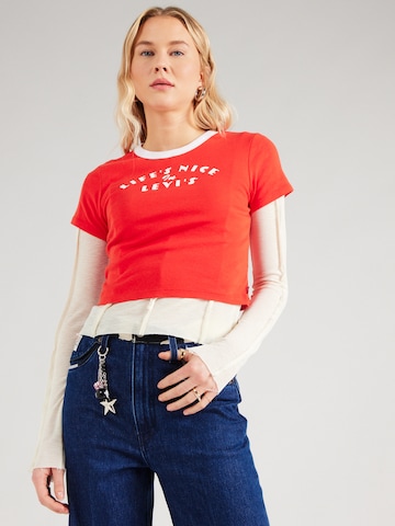 LEVI'S ® Tričko 'MINI RINGER' - Červená: predná strana