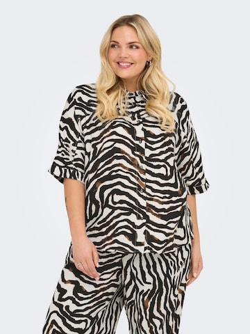 ONLY Carmakoma Blouse in Brown: front