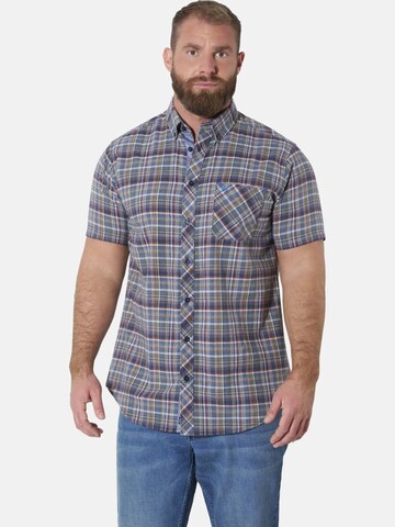 Jan Vanderstorm Comfort fit Button Up Shirt 'Ohldur' in Blue: front