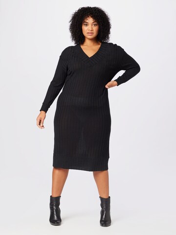 ONLY Carmakoma Knitted dress 'Essie' in Black: front