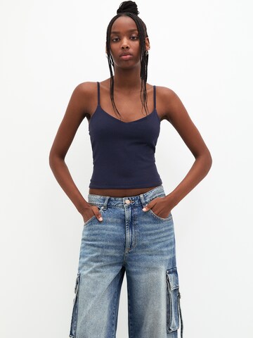 Pull&Bear Top in Blau: Vorderseite