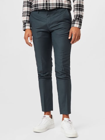 JACK & JONES Slim fit Pleated Pants 'SOLARIS' in Blue: front