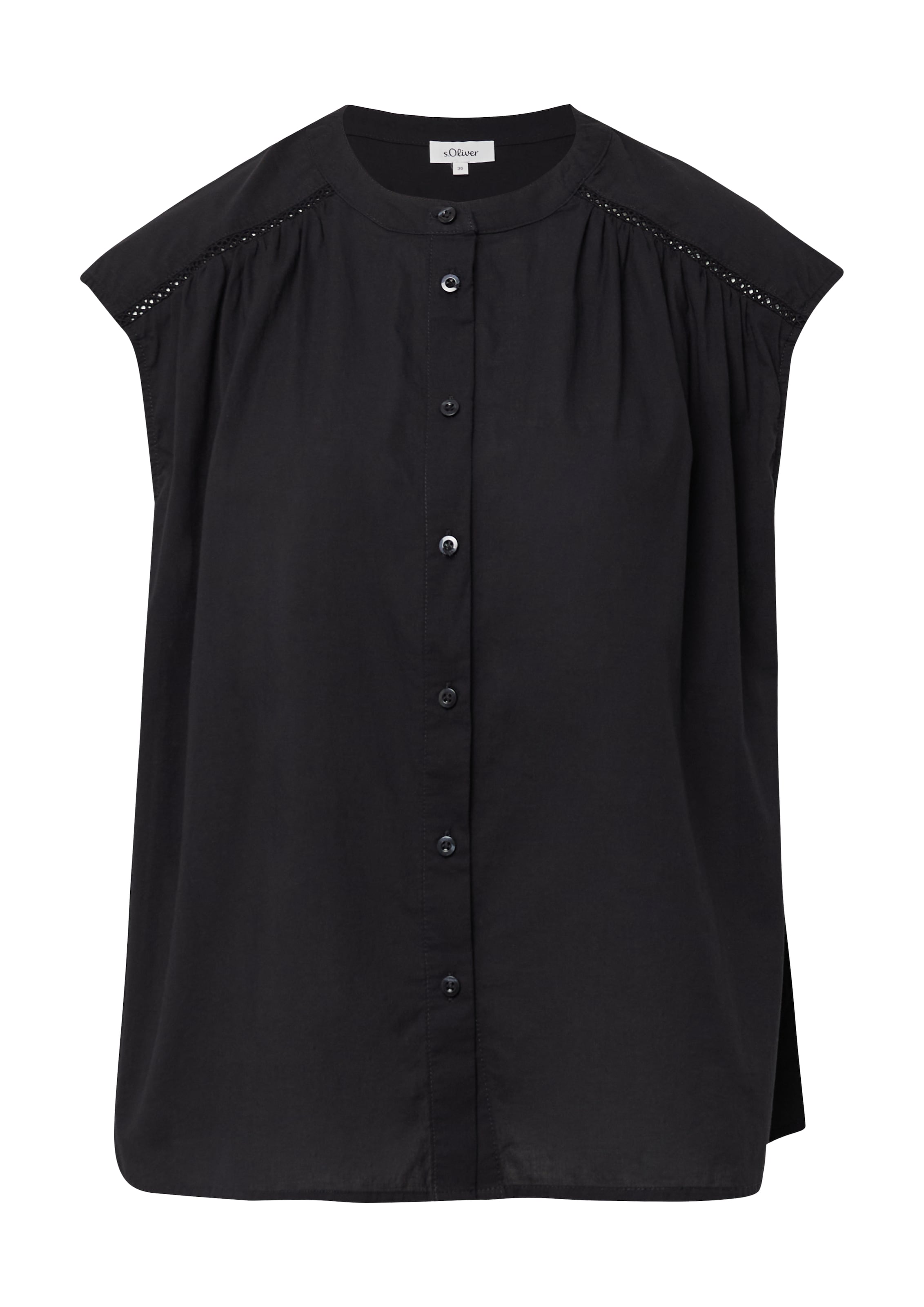 s.Oliver Μπλούζα σε μαύρο: μπροστά