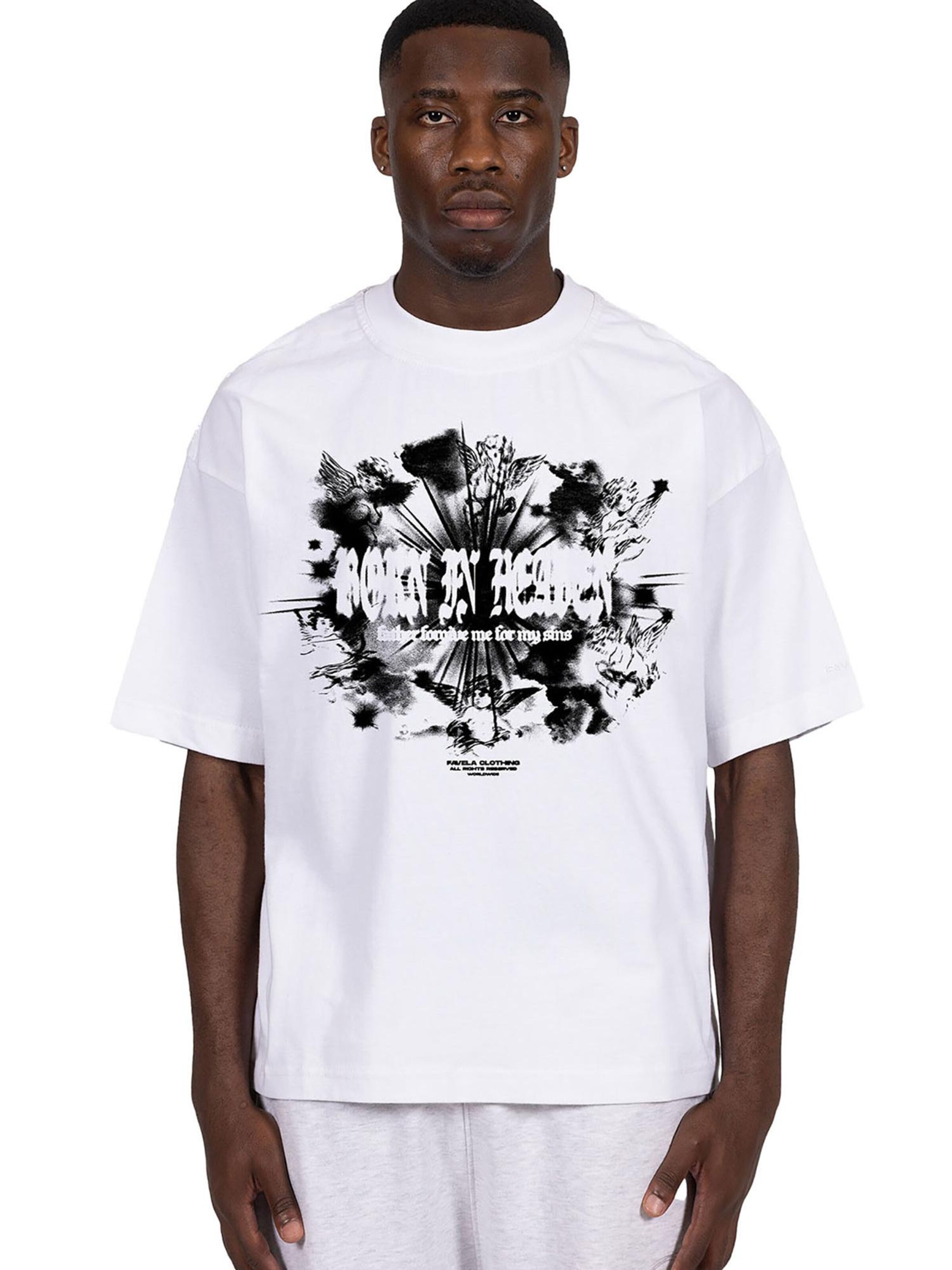 FAVELA Shirt 'Cupids' in White: front