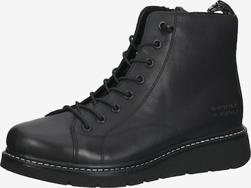 REMONTE Lace-Up Ankle Boots in Black: front