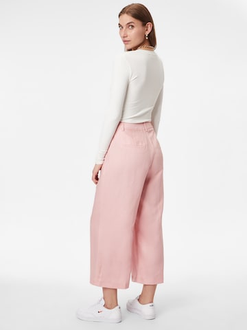 TAIFUN Wide leg Trousers with creases in Pink