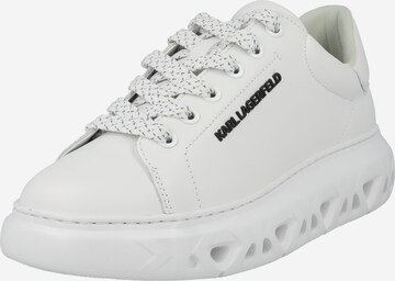 Baskets basses Karl Lagerfeld en blanc : devant