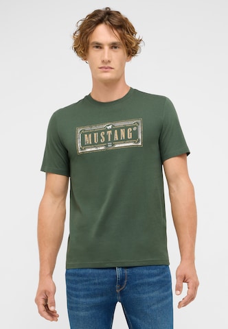 MUSTANG T-Shirt ' Austin ' in Grün: Vorderseite