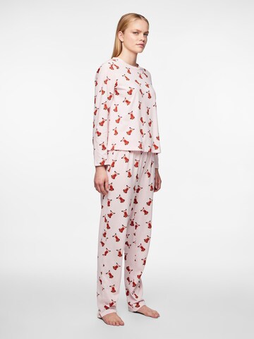 Pyjama 'FREYA' PIECES en rose : devant