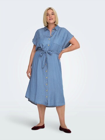 ONLY Carmakoma - Vestido camisero 'CARPema Hannover' en azul: frente