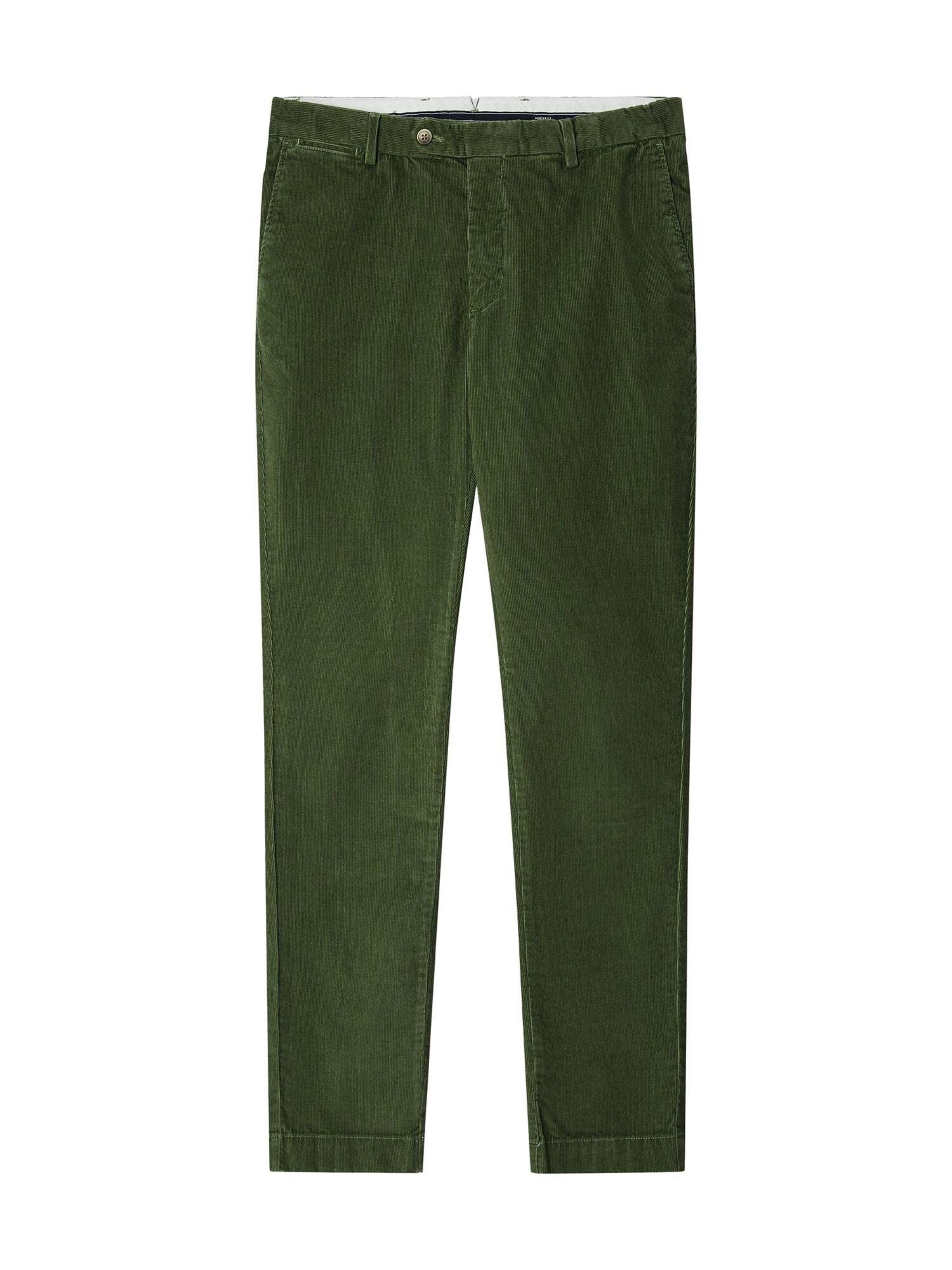 Coupe slim Pantalon chino 'Kensington' Hackett London en vert : devant