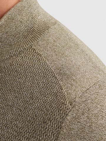 PME Legend Tröja 'Cardigan with zipper closure and stand-up collar' i grön