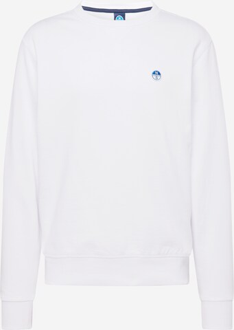 North Sails Sweatshirt in Wit: voorkant
