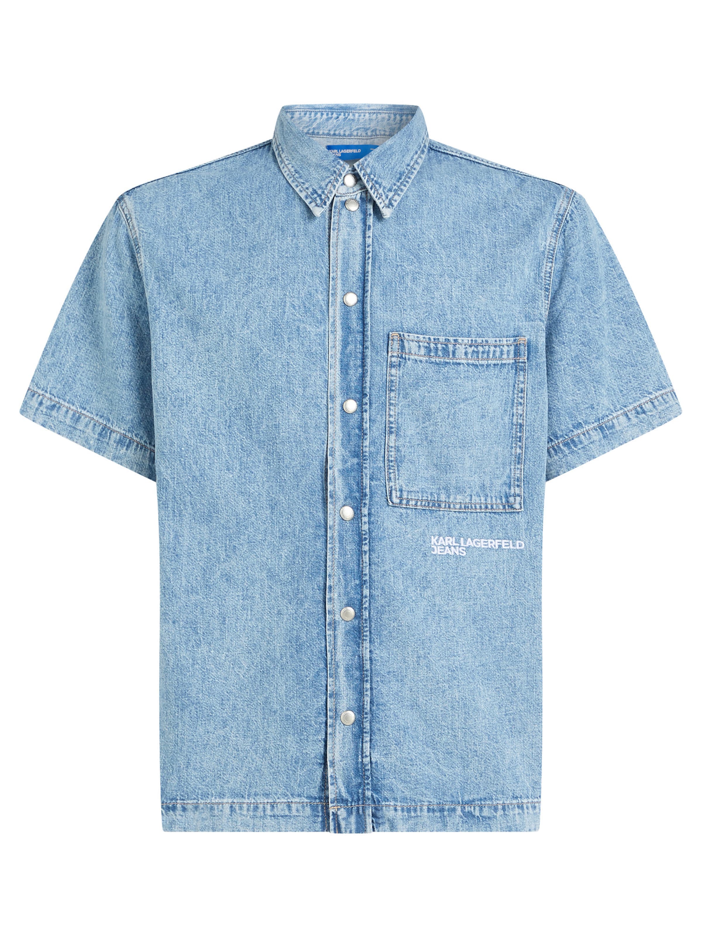 mėlyna KARL LAGERFELD JEANS Standartinis modelis Marškiniai: priekis