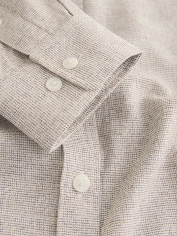 Next Comfort fit Button Up Shirt in Beige