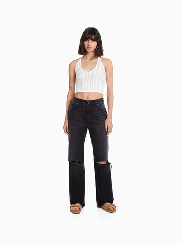 Bershka Wide Leg Jeans in Schwarz