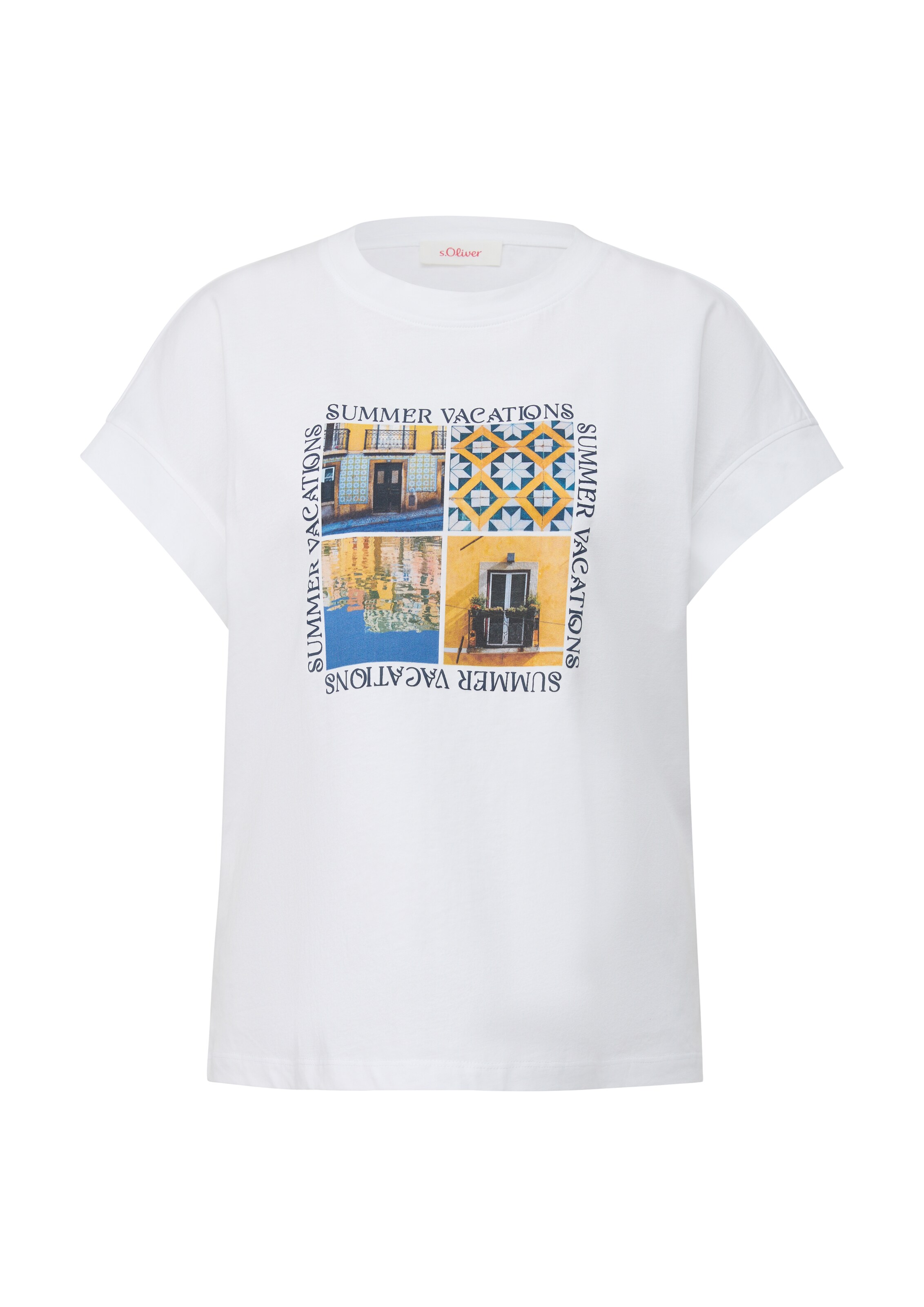 T-shirt s.Oliver en blanc : devant