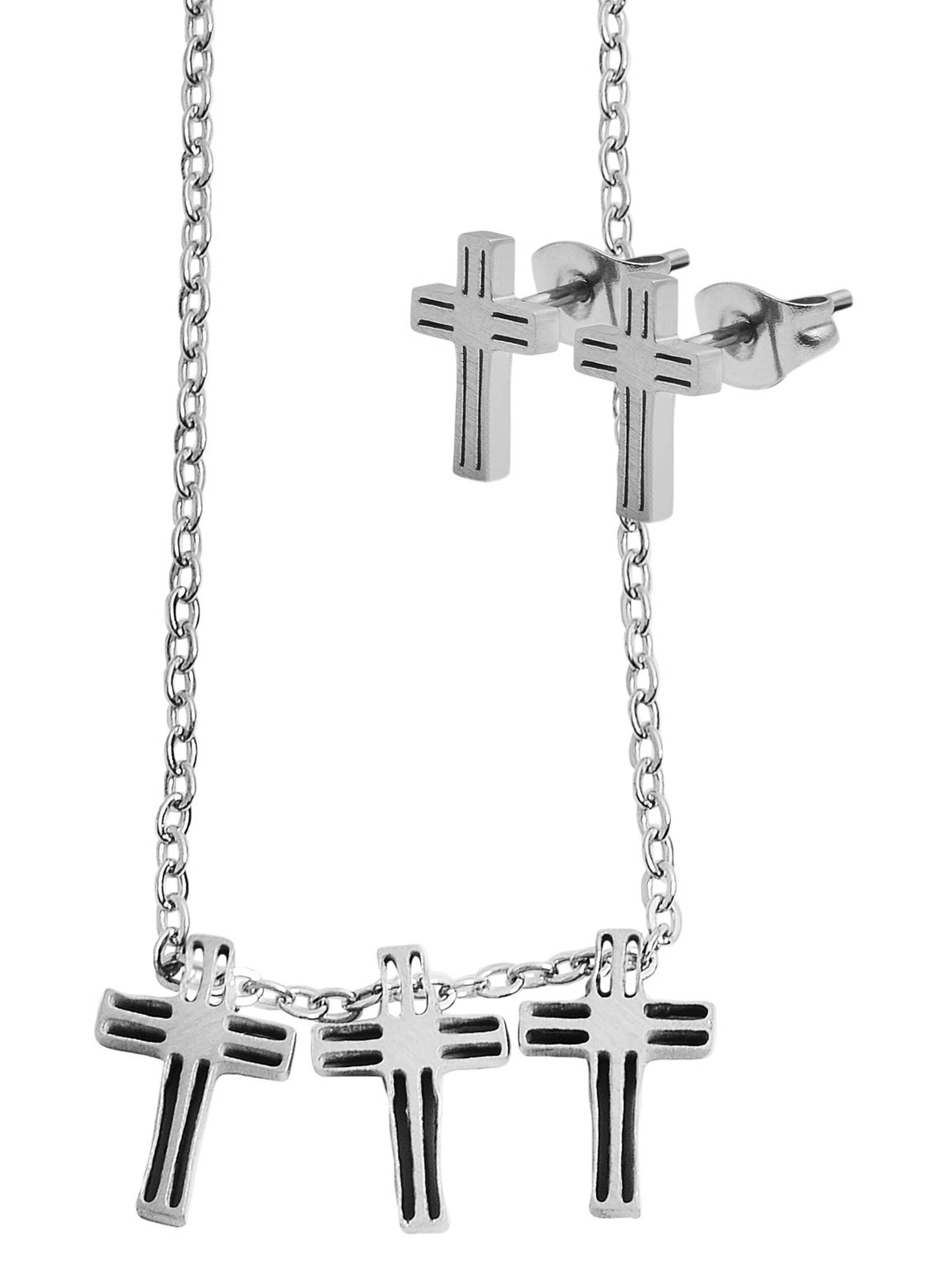 Akzent Jewelry Set 'Edelstahl silber' in Silver
