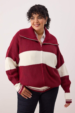 Trendyol Curve - Cárdigan en rojo: frente
