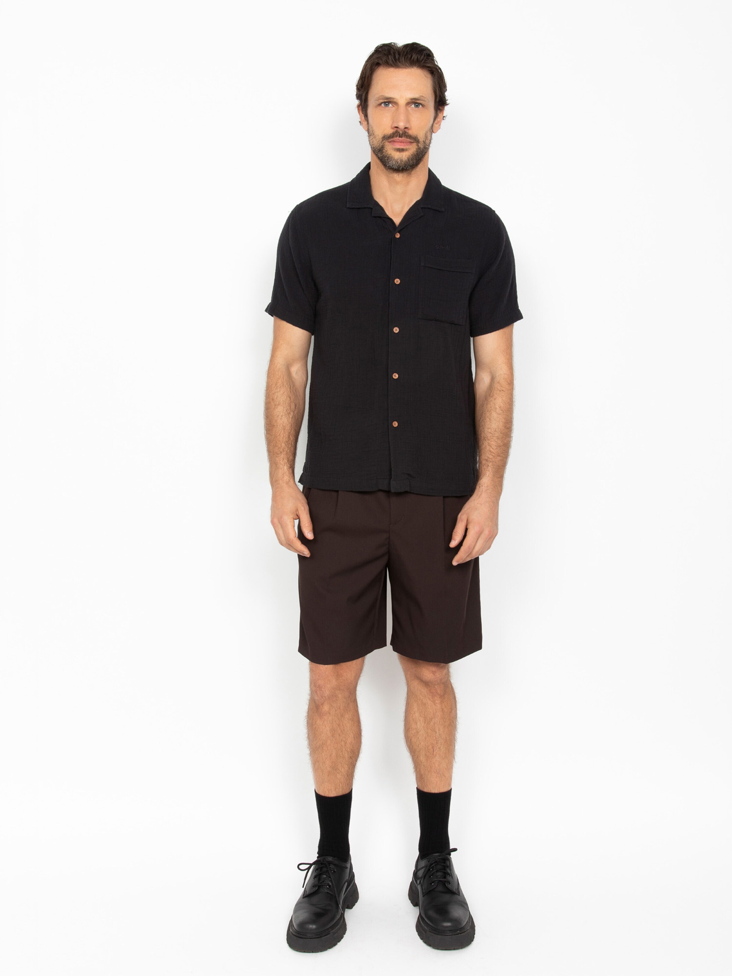 Schott NYC Shirt in Black